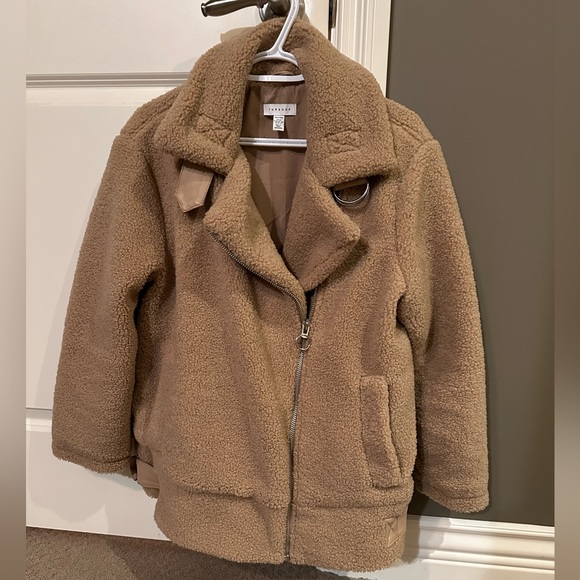 Topshop sherpa moto jacket - Picture 1 of 3